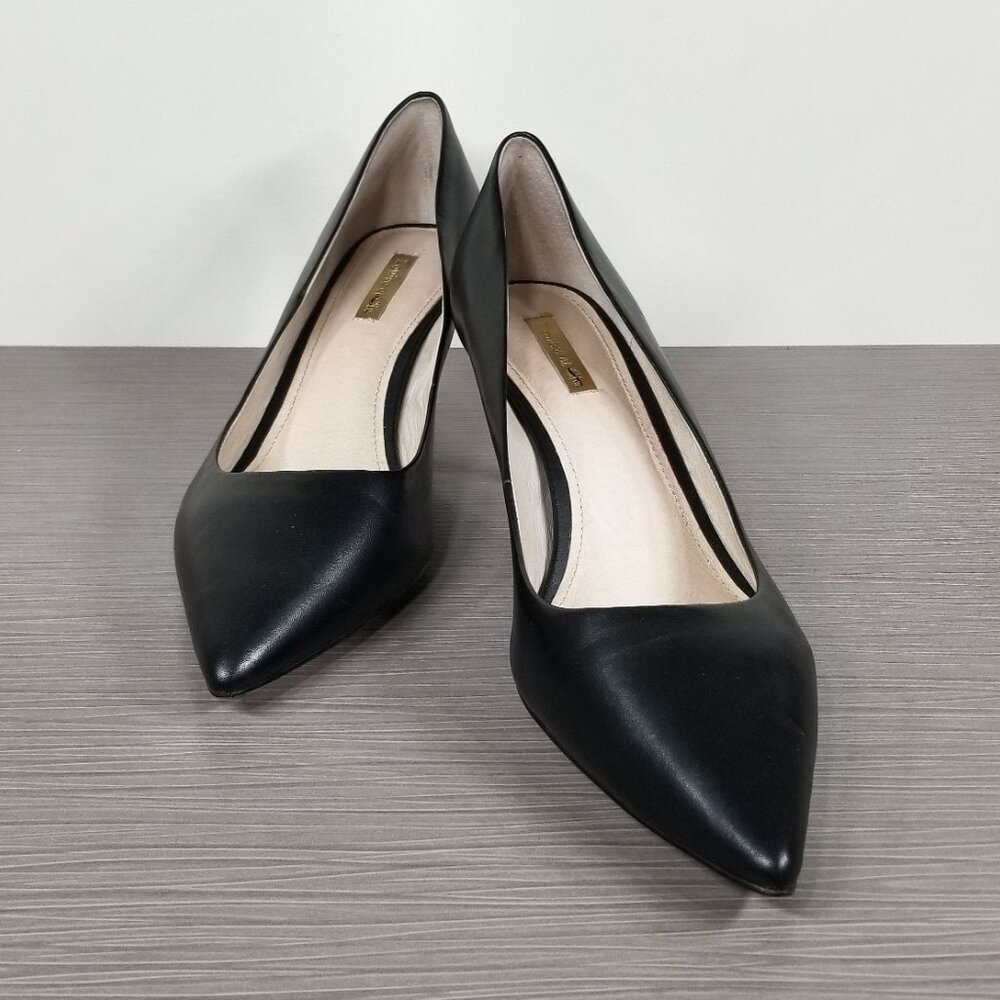 Louise et Cie Jordyna Pointed Toe Pump, Black Leather, Womens Size 11 M / 43 - Picture 4 of 12